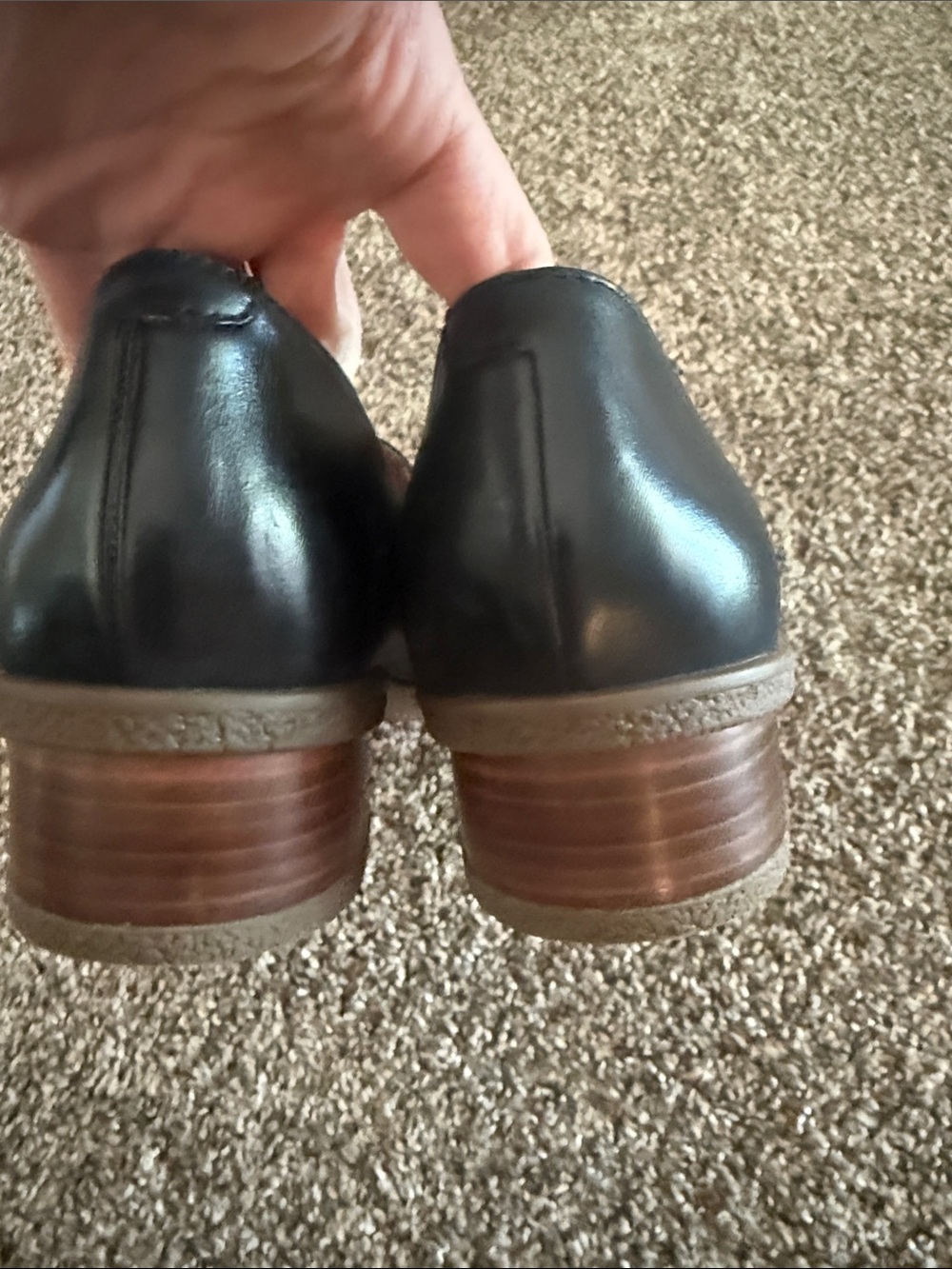 Dansko Black Leather Mary Jane Flats with Button Strap - Picture 4 of 8